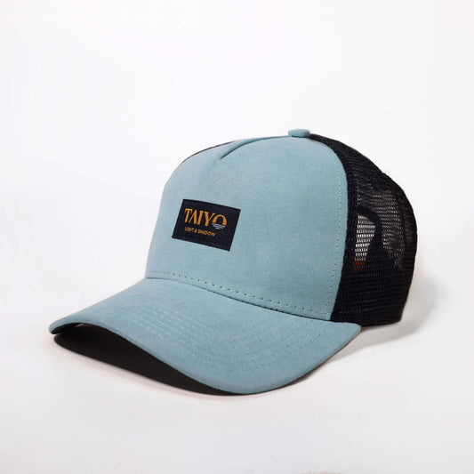 casquette trucker suede bleu