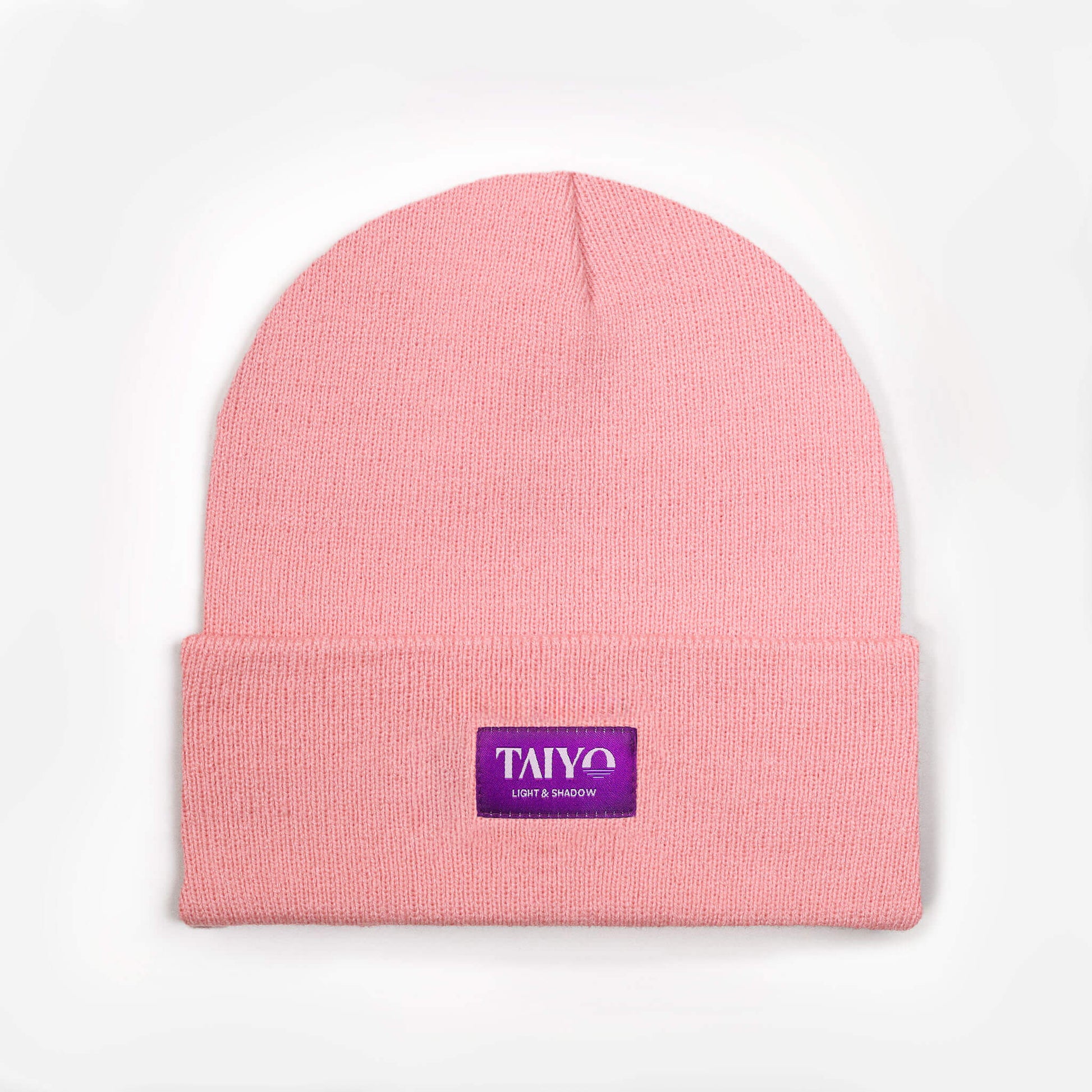 Bonnet revers rose avec patch taiyo violet