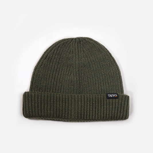 Bonnet marin couleur olive en matière recyclée