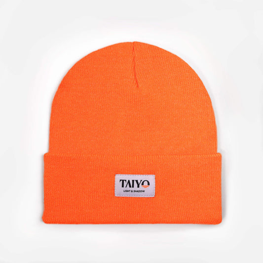 Bonnet revers orange fluo