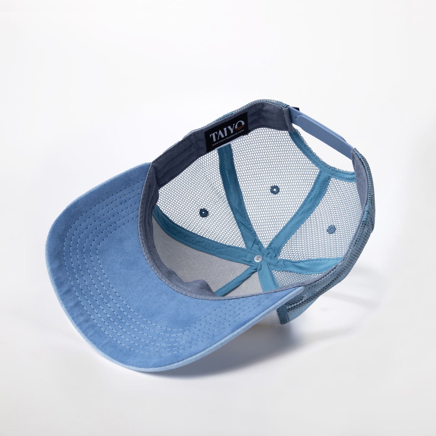 casquette eco-responsable suede bleu