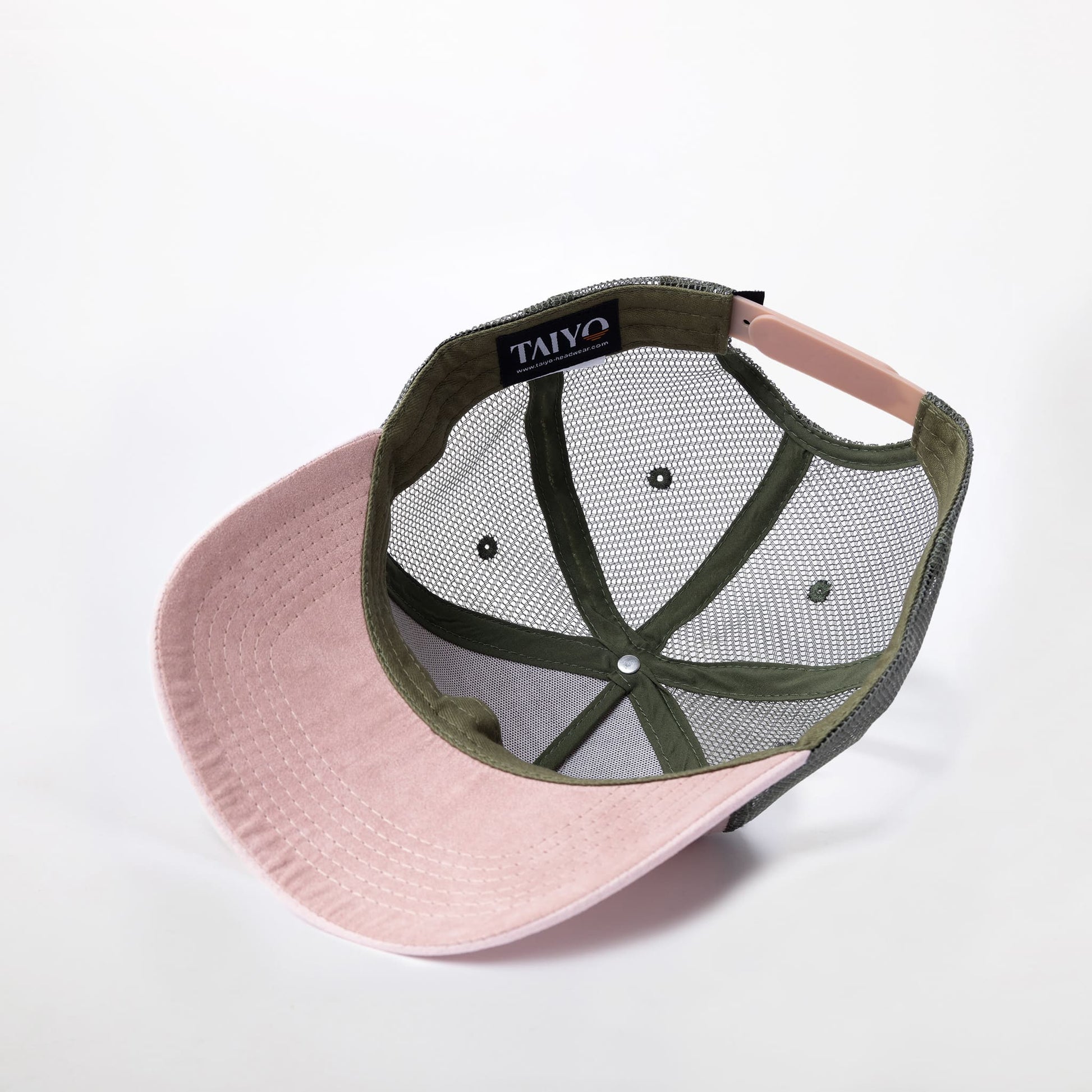 casquette trucker femme rose et kaki