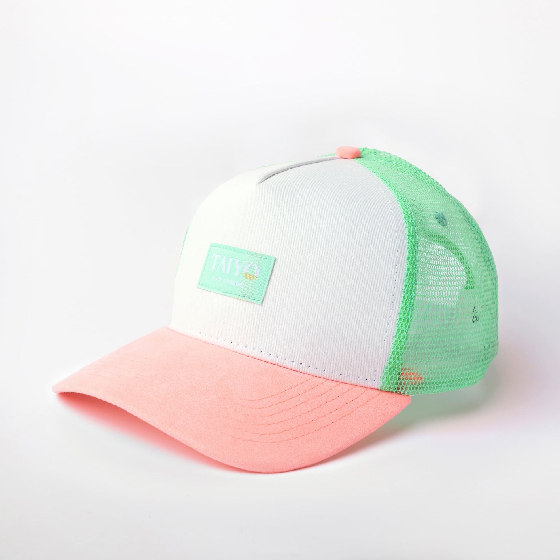 casquette trucker femme rose et verte