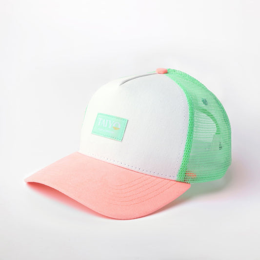casquette trucker femme rose et verte