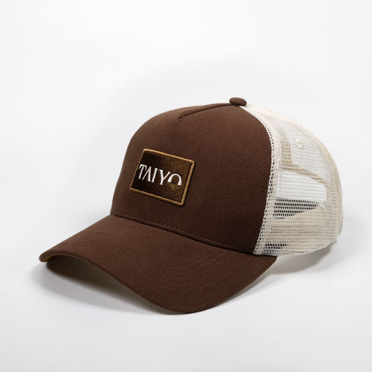 Casquette Badge Logo Trucker Brown