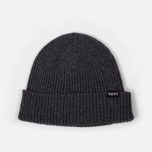 bonnet gris anthracite en laine recyclée made in France