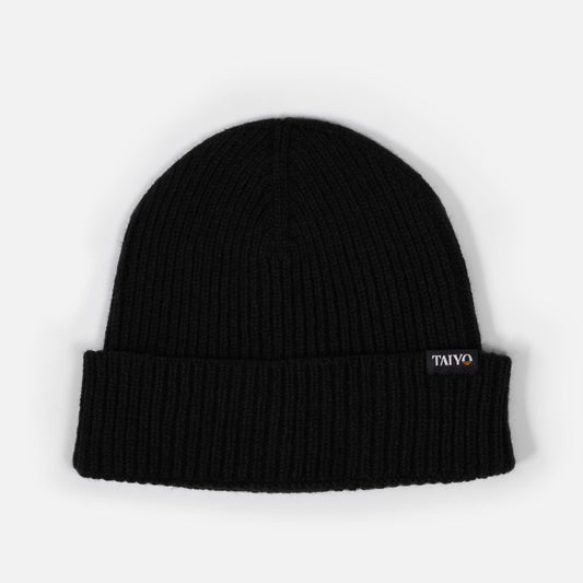Bonnet made in France noir en laine recyclée