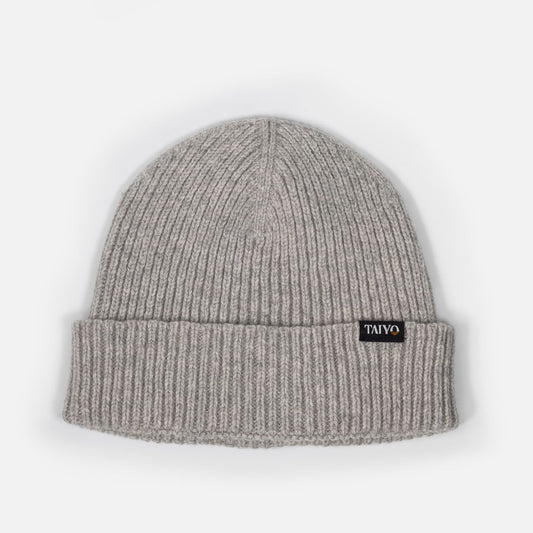 Bonnet laine grise made in france en laine recyclée
