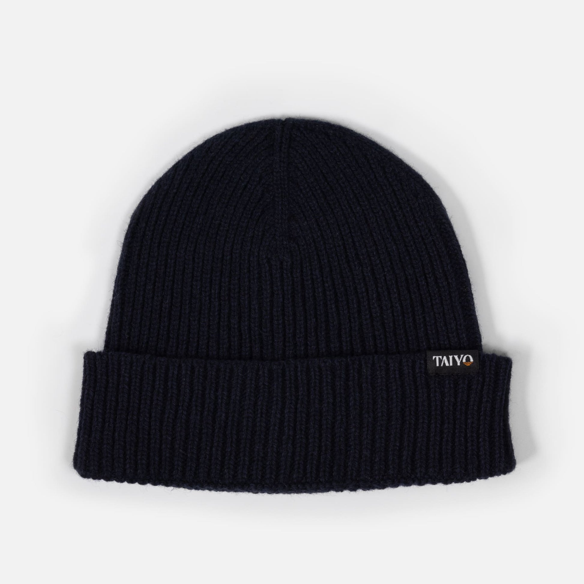 Bonnet made in France en laine recyclée bleu marine