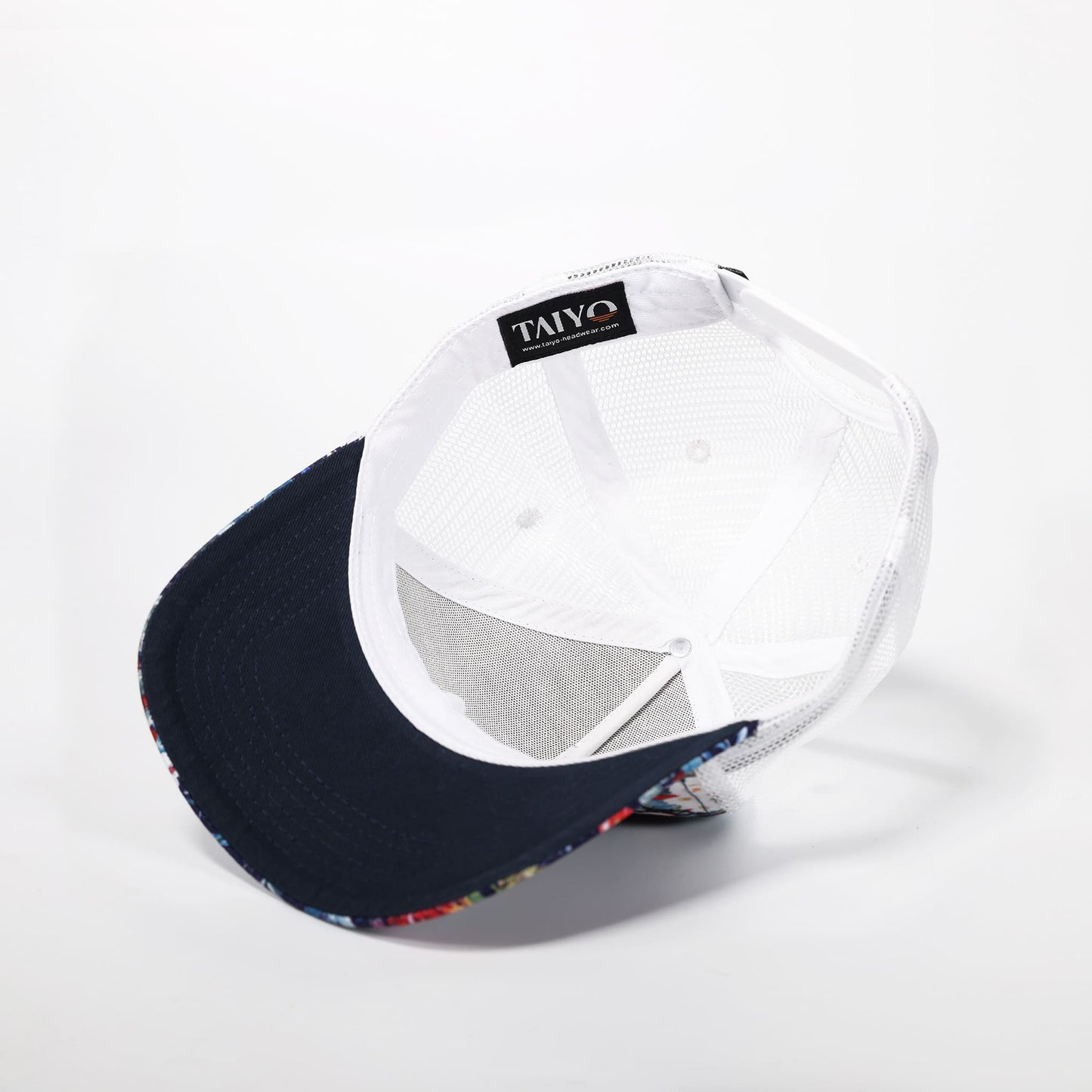 casquette trucker floral bleu