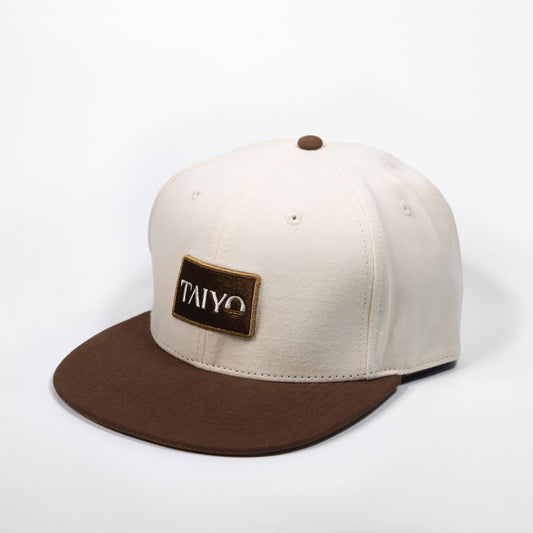 casquette snapback beige marron