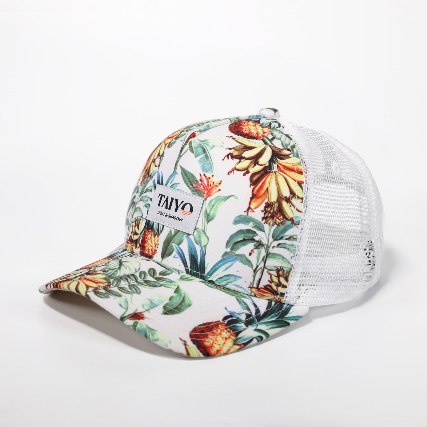 casquette trucker imprimé banane et ananas