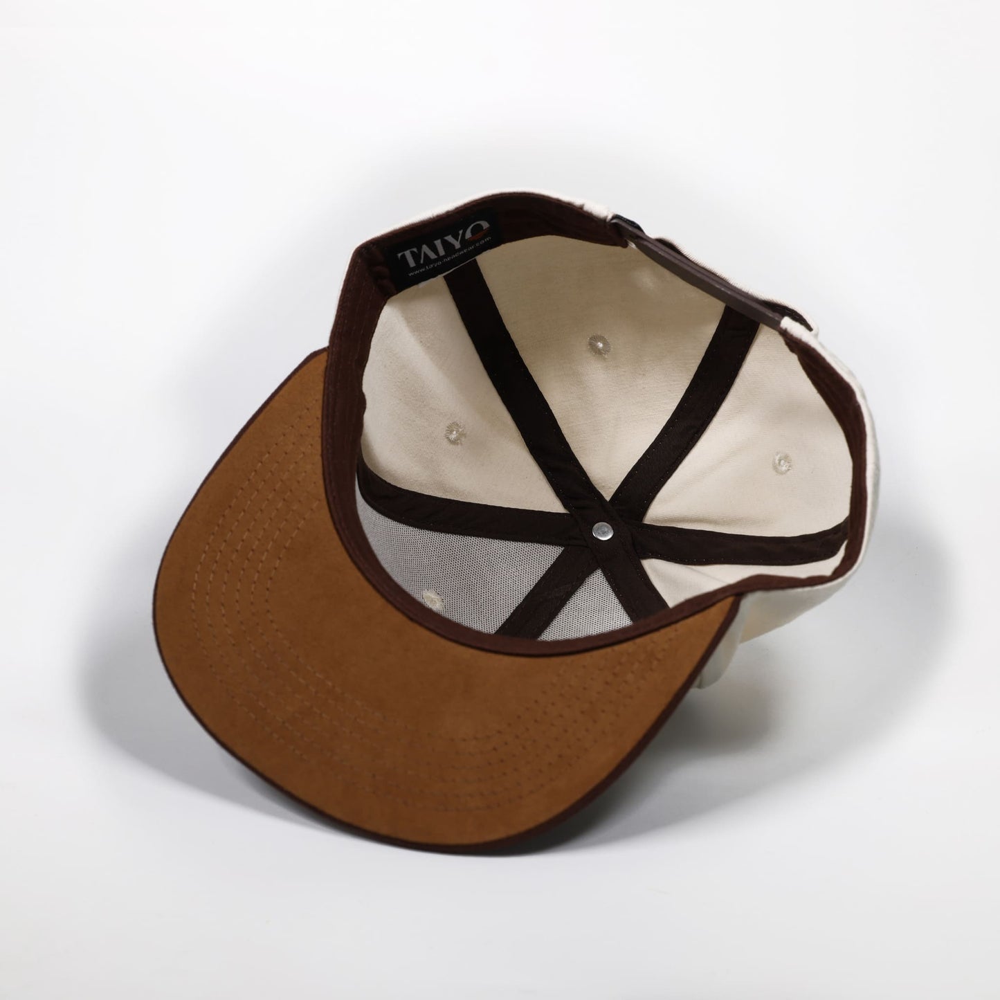 sous visière suede marron snapback beige